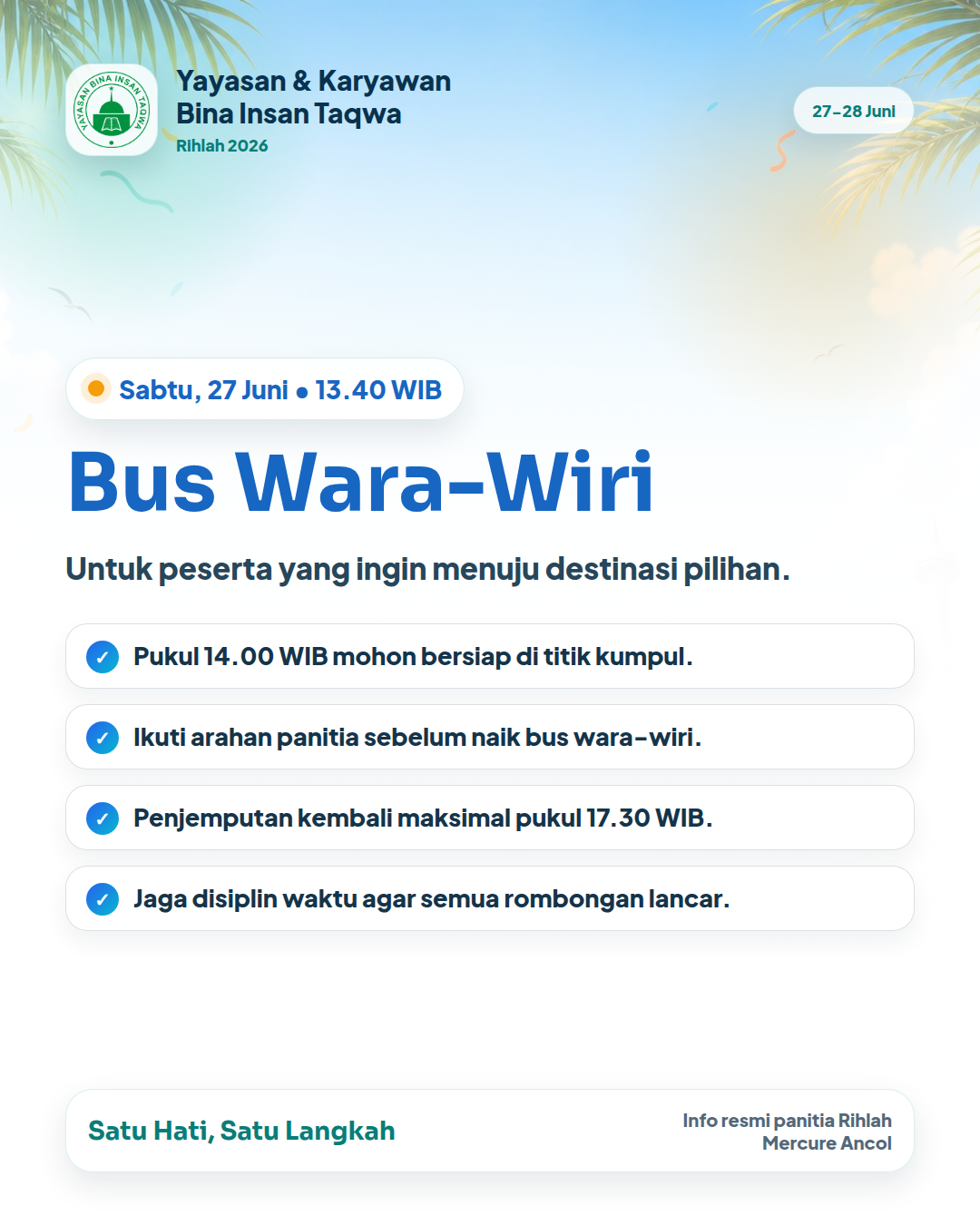 Info penting Rihlah: Wara-Wiri ke Wahana
